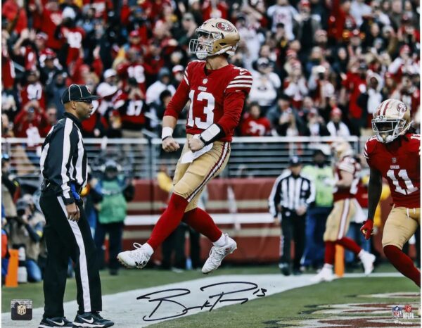 Brock Purdy San Francisco 49ers Autographed 8" x 10" Screaming Photograph