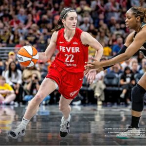 Caitlin Clark Indiana Fever Unsigned Record-Setting 1st Triple-Double vs. New York Liberty Photograph