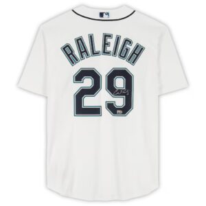 Cal Raleigh Seattle Mariners Autographed White Nike Replica Jersey