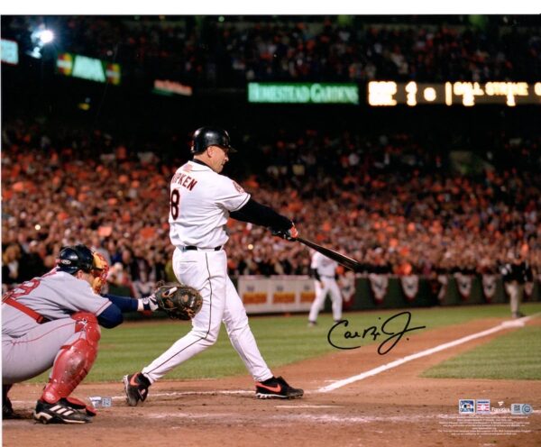 Cal Ripken Jr. Baltimore Orioles Autographed 16" x 20" Hitting Photograph