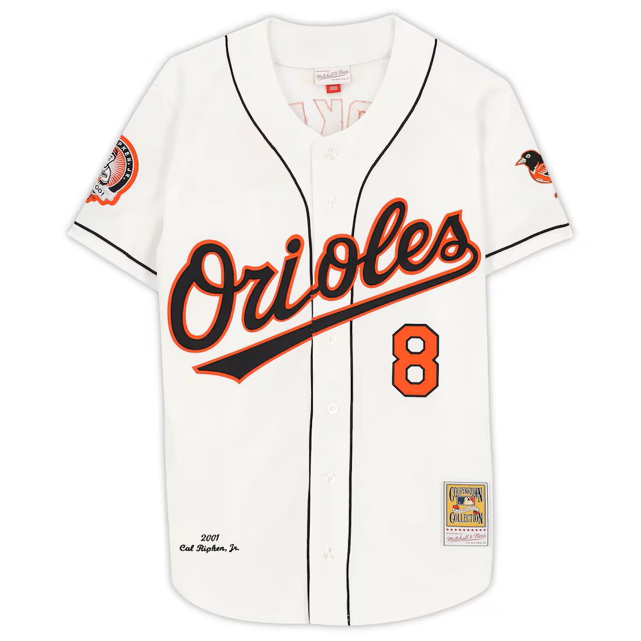 Cal Ripken Jr. White Baltimore Orioles Autographed Mitchell & Ness Authentic Team Jersey - Image 2