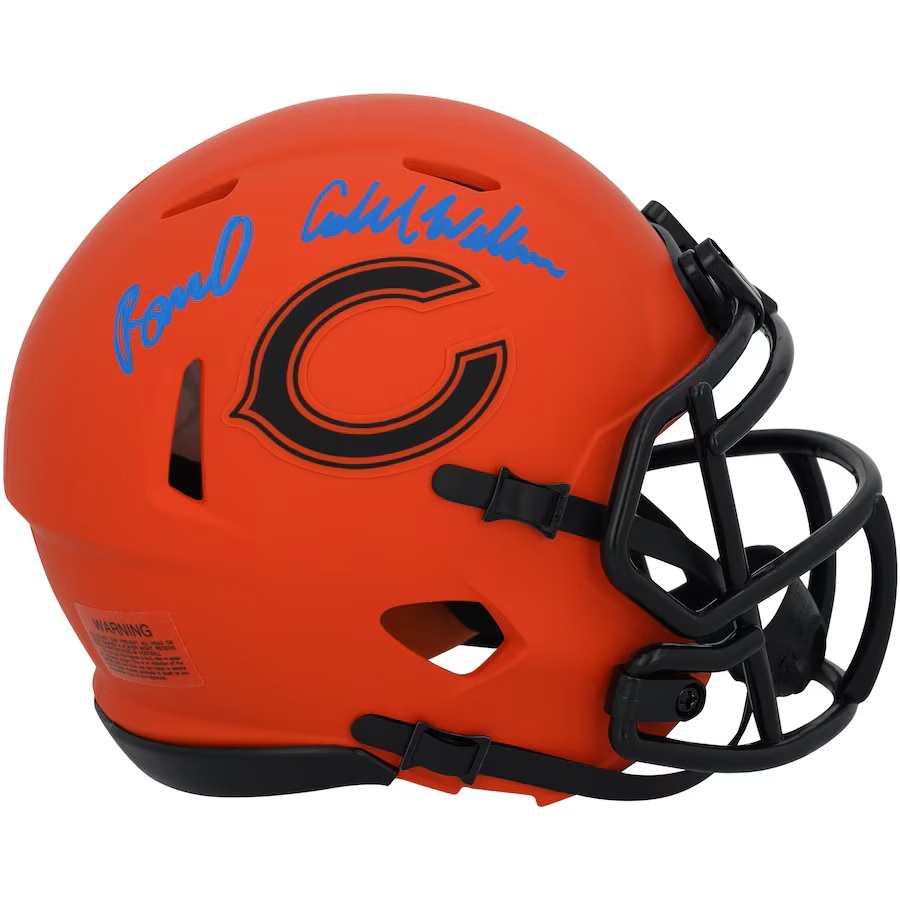 Caleb Williams & Rome Odunze Chicago Bears Autographed Riddell Rave Speed Mini Helmet