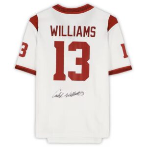 Caleb Williams USC Trojans Autographed Nike White Limited Jersey