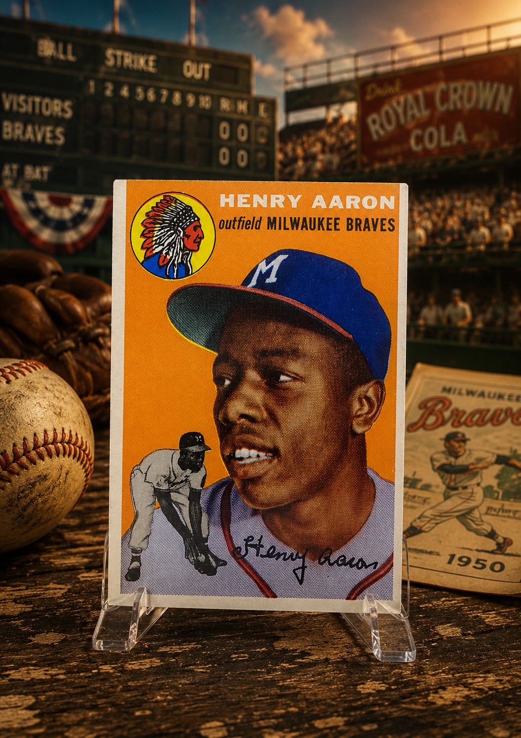 Hank Aaron 1954 Topps Rookie Card