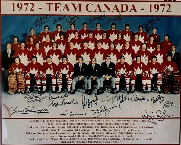 1972 Team Canada Autographed 16x20 Photo (Henderson, Esposito)