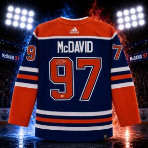 Connor McDavid Autographed 2024 Edmonton Oilers Adidas Royal Blue Jersey