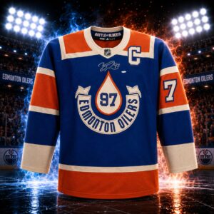 Connor McDavid Autographed Royal Blue Adidas Edmonton Oilers 2023 Heritage Classic Authentic Jersey