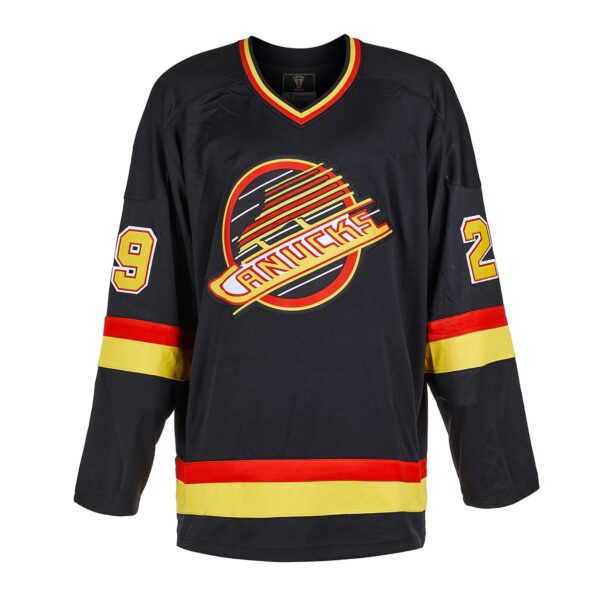 Gino Odjick Vancouver Canucks Autographed Retro Fanatics Jersey - Image 2