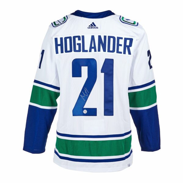 Nils Hoglander Vancouver Canucks Autographed White Adidas Jersey