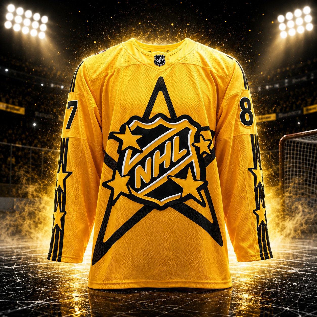 Sidney Crosby Autographed Jersey Yellow 2024 NHL All Star Adidas (Limited Edition of 87) - Image 2