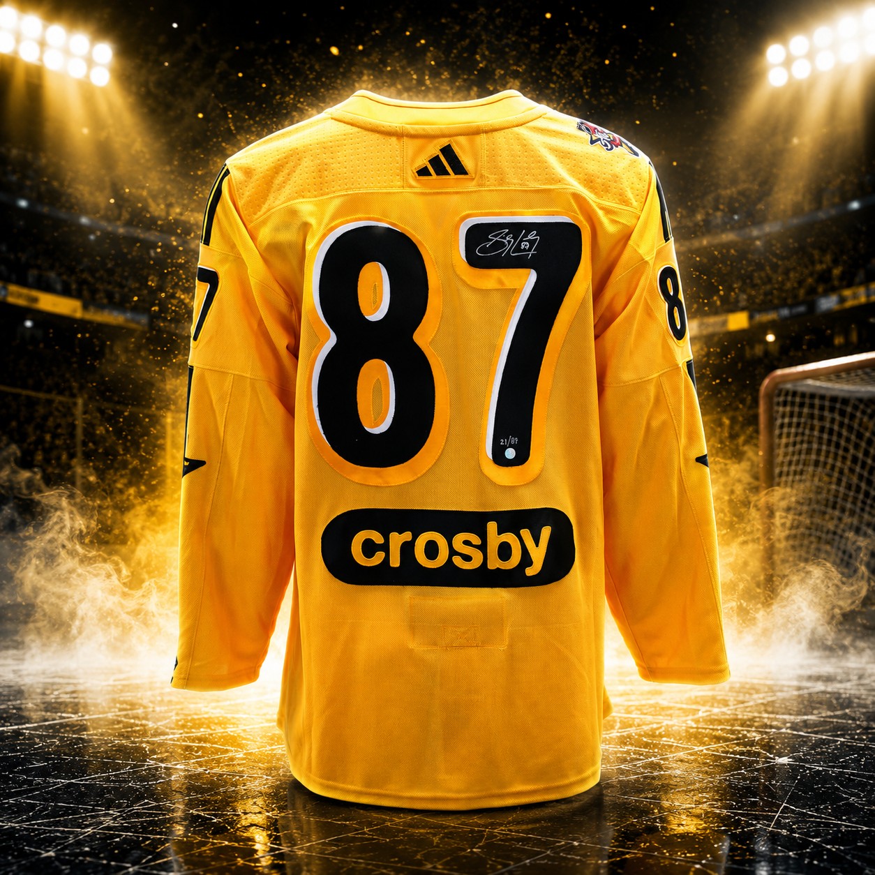Sidney Crosby Autographed Jersey Yellow 2024 NHL All Star Adidas (Limited Edition of 87)