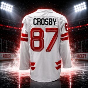 Sidney Crosby Autographed Hockey Canada 2026 White Bauer Replica Jersey