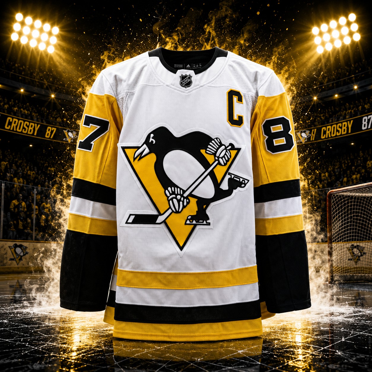 Sidney Crosby Autographed Jersey Penguins White Adidas - Image 2