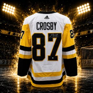 Sidney Crosby Autographed Jersey Penguins White Adidas