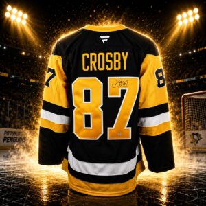 Sidney Crosby Autographed Pittsburgh Penguins Black Fanatics Premium Jersey
