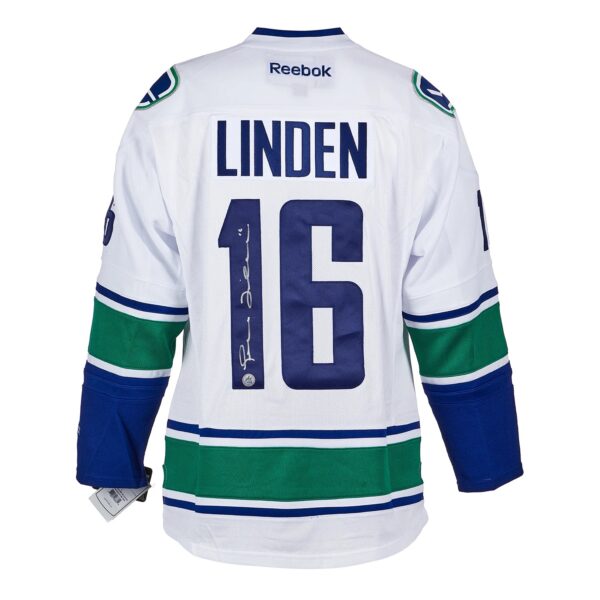 Trevor Linden Vancouver Canucks Autographed White Reebok Jersey
