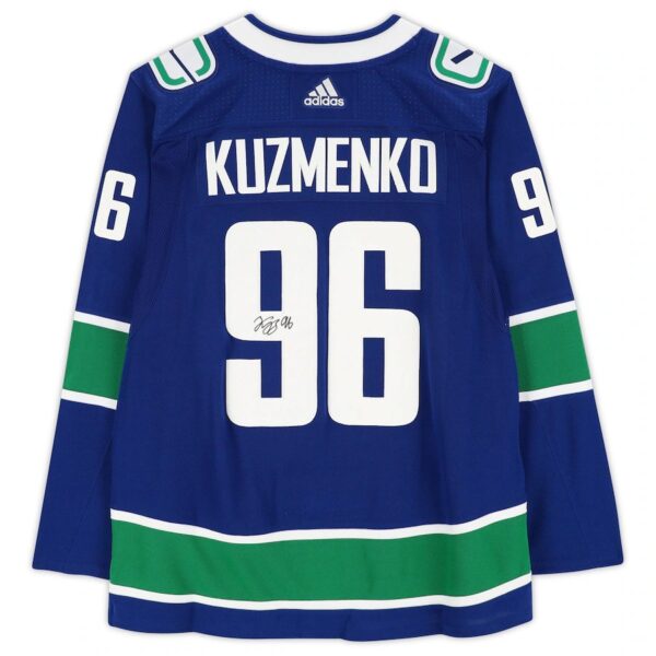 Andrei Kuzmenko Vancouver Canucks Autographed Blue Adidas Authentic Jersey