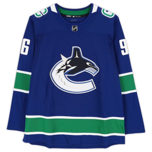 Andrei Kuzmenko Vancouver Canucks Autographed Blue Adidas Authentic Jersey - Image 2