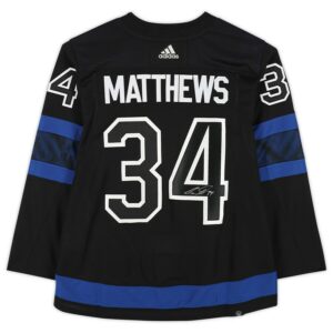 Auston Matthews Black Toronto Maple Leafs Autographed Adidas Alternate Authentic Jersey