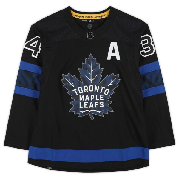 Auston Matthews Black Toronto Maple Leafs Autographed Adidas Alternate Authentic Jersey - Image 2