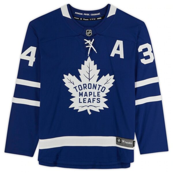 Auston Matthews Blue Toronto Maple Leafs Autographed Fanatics Breakaway Assistant Captain Jersey - Image 2