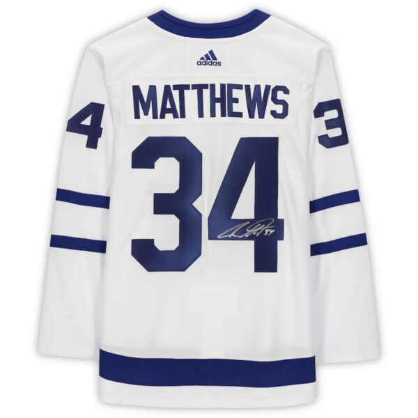 Auston Matthews Toronto Maple Leafs Autographed White Alternate Captain Adidas Authentic Jersey
