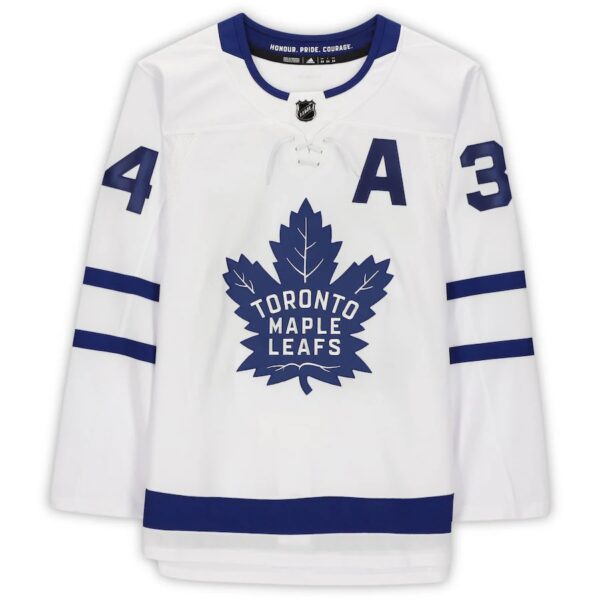 Auston Matthews Toronto Maple Leafs Autographed White Alternate Captain Adidas Authentic Jersey - Image 2