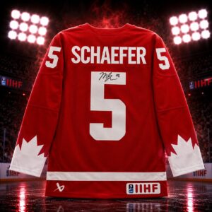 Matthew Schaefer Autographed Bauer Team Canada Red Jersey