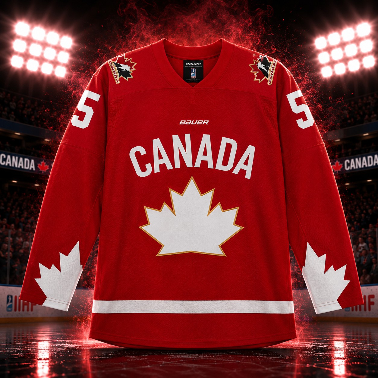 Matthew Schaefer Autographed Bauer Team Canada Red Jersey - Image 2