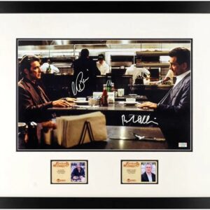 Robert De Niro & Al Pacino Autographed Framed 11x17 Photo (HEAT)