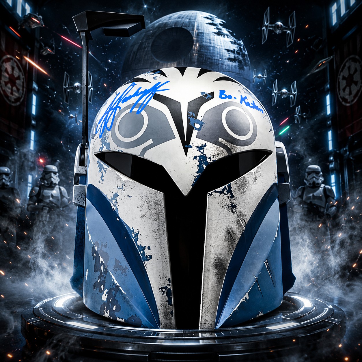 Kate Sackoff Autographed Star Wars The Mandalorian Helmet