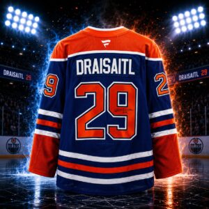 Leon Draisaitl Autographed Blue Edmonton Oiler Jersey