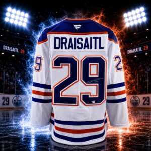 Leon Draisaitl Autographed Edmonton Oiler White jersey