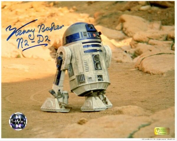Kenny Baker Autographed R2D2 Star Wars 8x10 Photo