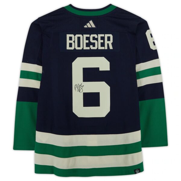 Brock Boeser Vancouver Canucks Autographed 2022-23 Reverse Retro Adidas Authentic Jersey