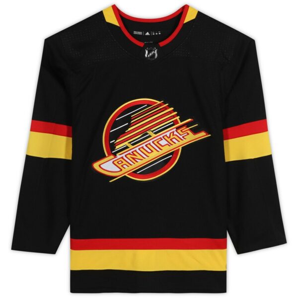 Brock Boeser Vancouver Canucks Autographed Black Alternate Adidas Authentic Jersey - Image 2