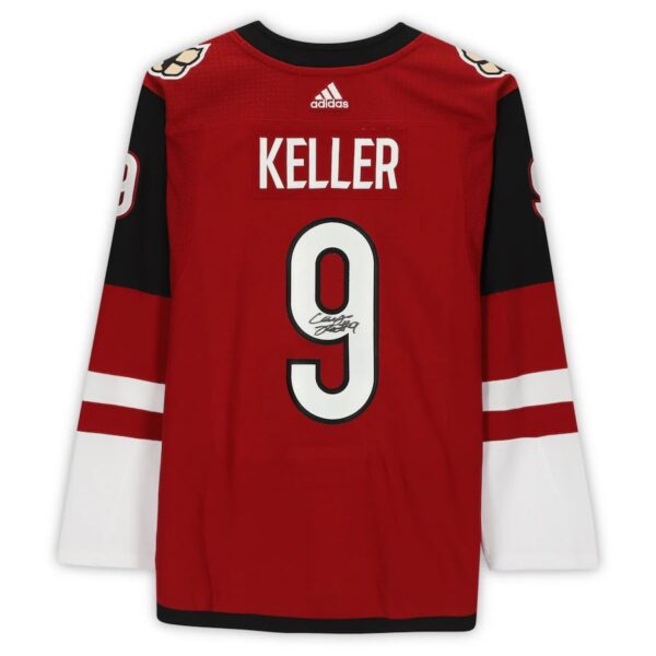 Clayton Keller Arizona Coyotes Autographed adidas Garnet Authentic Jersey with 25th Anniversary Season Patch