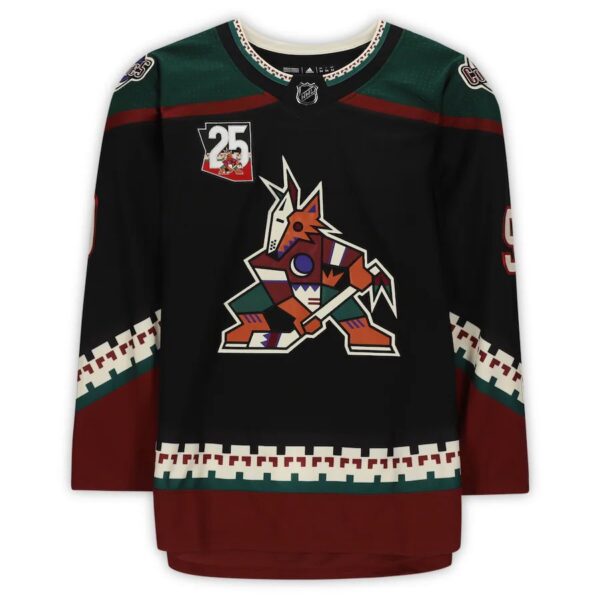 Clayton Keller Arizona Coyotes Autographed adidas Kachina Alternate Authentic Jersey with 25th Anniversary Season Patch - Image 2