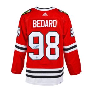 Connor Bedard Chicago Blackhawks Autographed Red Adidas Jersey