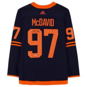 Connor McDavid Edmonton Oilers Autographed Navy Alternate adidas Authentic Jersey