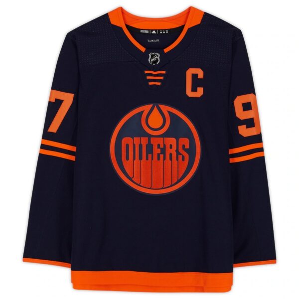 Connor McDavid Edmonton Oilers Autographed Navy Alternate adidas Authentic Jersey - Image 2