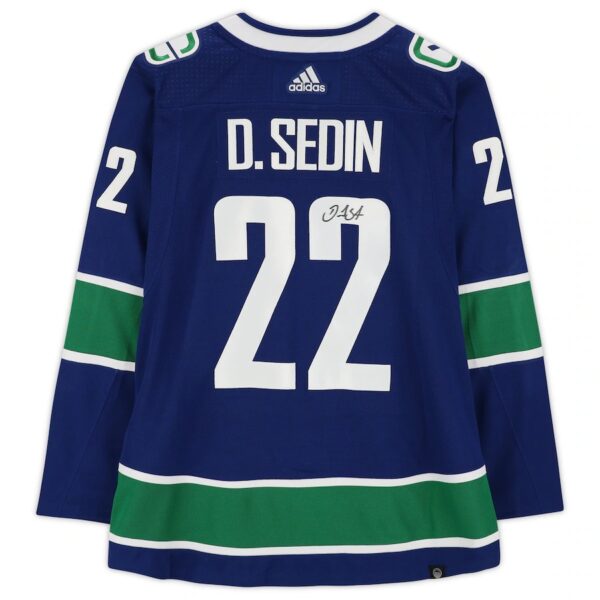 Daniel Sedin Vancouver Canucks Autographed Blue Adidas Authentic Jersey