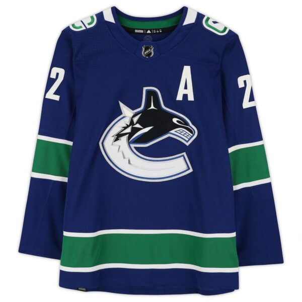 Daniel Sedin Vancouver Canucks Autographed Blue Adidas Authentic Jersey - Image 2