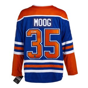 Andy Moog Edmonton Oilers Autographed Blue Jersey