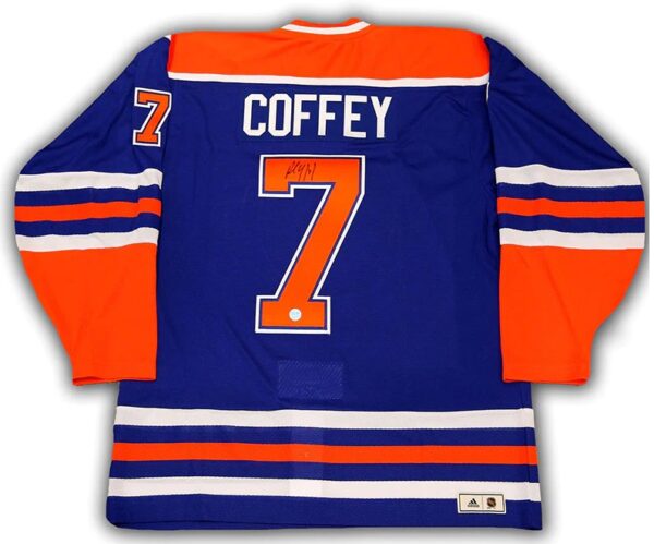 Paul Coffey Edmonton Oilers Autographed Blue Jersey
