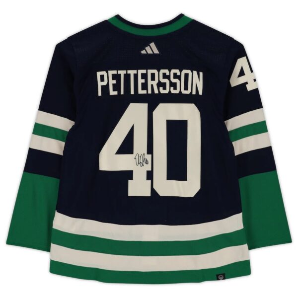 Elias Pettersson Vancouver Canucks Autographed 2022-23 Reverse Retro Adidas Authentic Jersey