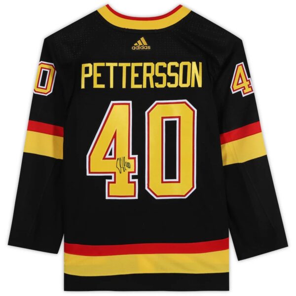 Elias Pettersson Vancouver Canucks Autographed Black Alternate Adidas Authentic Jersey