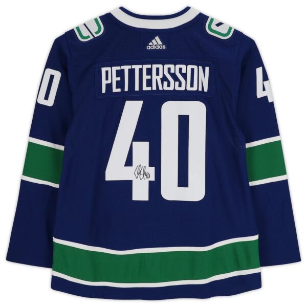 Elias Pettersson Vancouver Canucks Autographed Blue Adidas Authentic Jersey