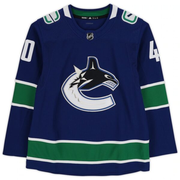 Elias Pettersson Vancouver Canucks Autographed Blue Adidas Authentic Jersey - Image 2