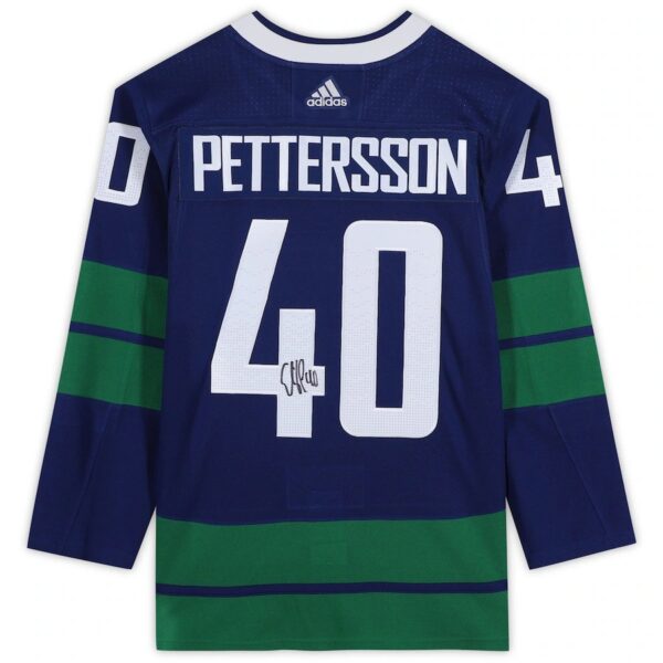 Elias Pettersson Vancouver Canucks Autographed Blue Alternate Adidas Authentic Jersey
